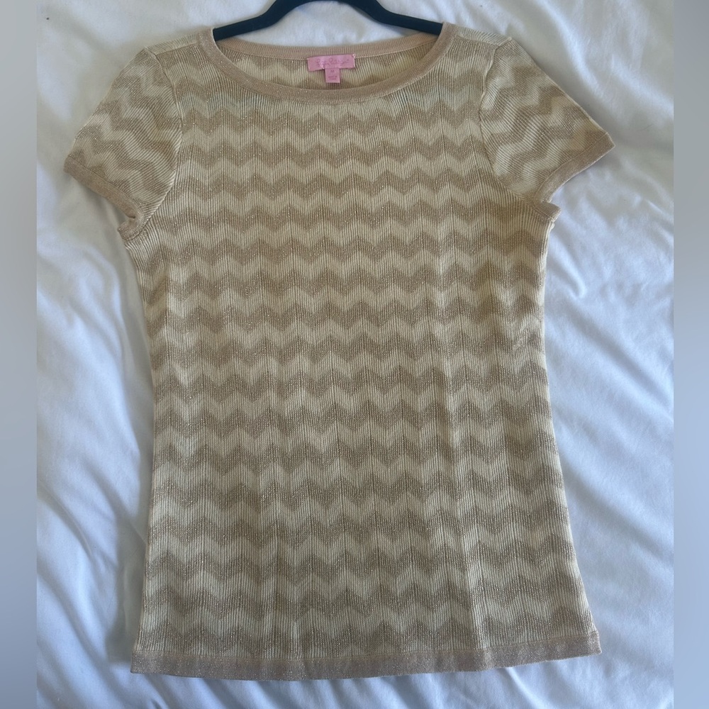 Lilly Pulitzer Chevron Top size medium